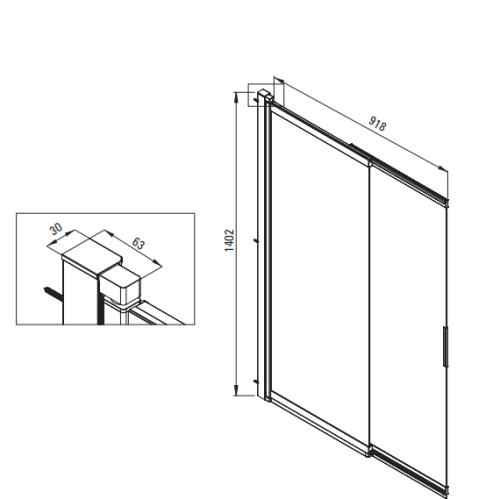 Parawan nawannowy DEANTE PRIZMA 100x140cm stal szczotkowana  KTJ F73R.png