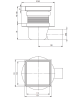 Odpływ punktowy DEANTE odwracalny stal szczotkowana KOS 001D.png
