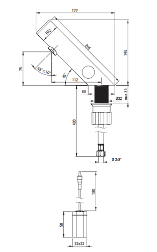 Bateria umywalkowa DEANTE SENSE elektroniczna stal polerowana BQR P29R.png