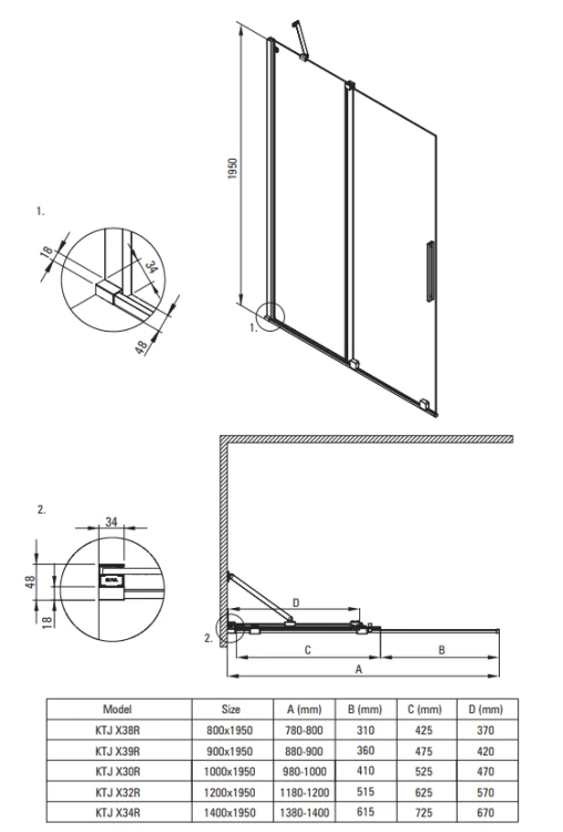 Kabina prysznicowa DEANTE PRIZMA 90x90cm kwadratowa nero KPNNP09P09 .png
