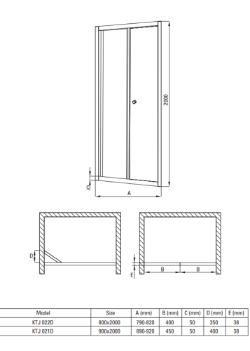 Drzwi prysznicowe DEANTE JAŚMIN 90cm chrom KTJ 021D.png
