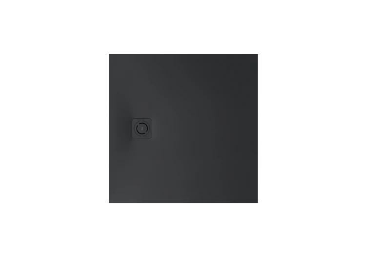 MAGMA brodzik prostokątny Stonex® 900 x 900 mm, niski syfon w komplecie, osłona w kolorze brodzika, kolor czarny