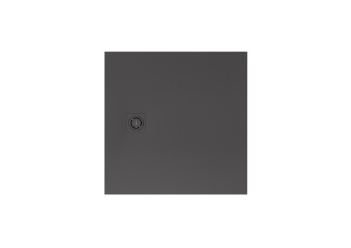 MAGMA brodzik prostokątny Stonex® 900 x 900 mm, niski syfon w komplecie, osłona w kolorze brodzika, kolor onyks