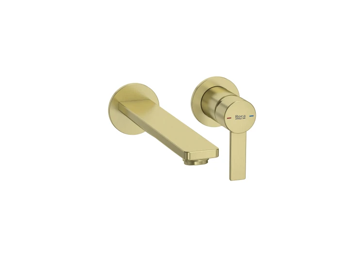 TARGA Bateria umywalkowa dwuotworowa podtynkowa PVD Brushed Gold