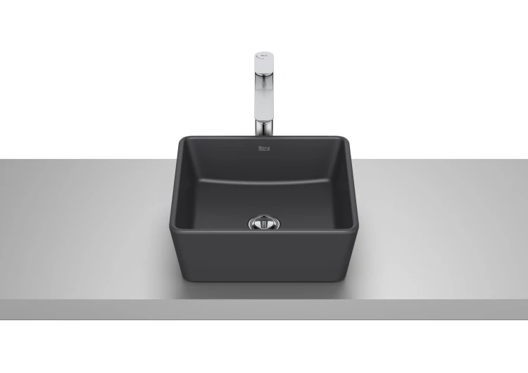 OPTICA Umywalka nablatowa SQUARE CQ 35x35 cm CZARNY MAT