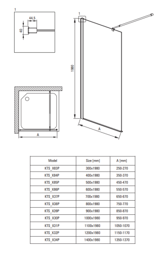 Ścianka prysznicowa KERRIA PLUS 30cm walk-in nero KTS N83P.png