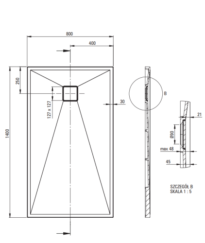 Brodzik prostokątny DEANTE CORREO 140x80cm granitowy beż KQR 547B.png