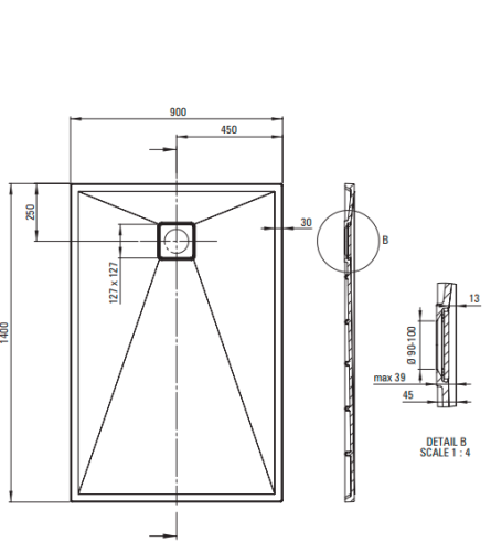 Brodzik prostokątny  DEANTE  CORREO 140x90cm granitowy nero QR N47B.png