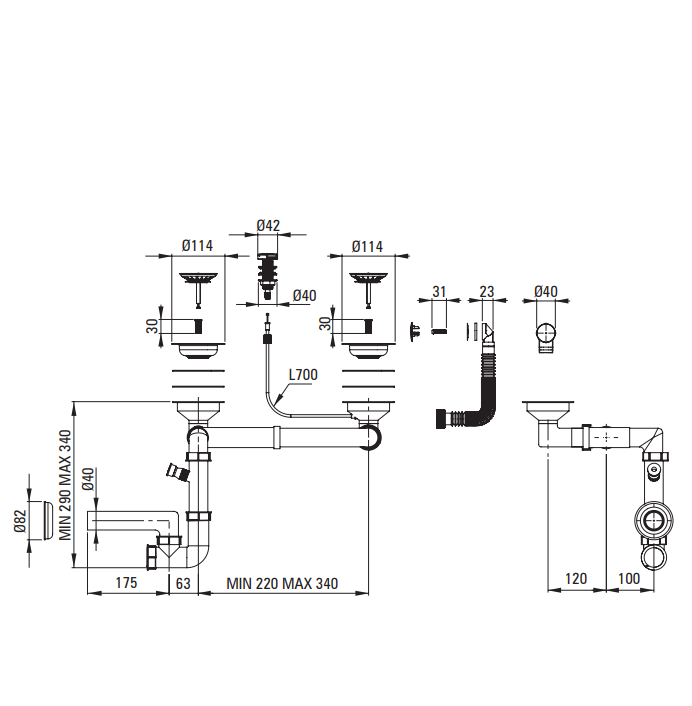 Syfon do zlewozmywaka DEANTE SPACE-SAVER stal ZXY 9973.png