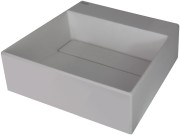 Umywalka nablatowa DEANTE  CORREO 40x40cm szary  metalik CQR SU4M
