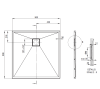 Brodzik kwadratowy DEANTE CORREO 90x90cm granitowy beżowy KQR 541B .png