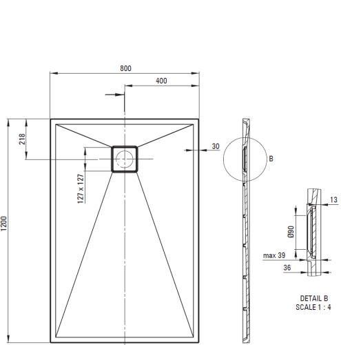 Brodzik prostokątny CORREO 120x80cm granitowy beżowy KQR 544B .png