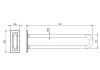 Uchwyt ścienny DEANTE LEHNEN 70cm stały  stal polerowana NIL 042S.png