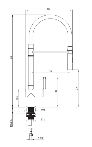 Bateria kuchenna DEANTE MAGNETIC złoty szczotkowany BRM R72M.png