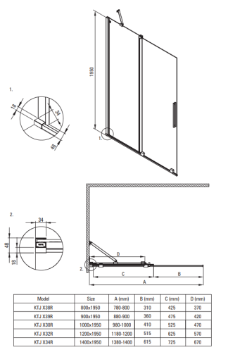 Kabina prysznicowa DEANTE PRIZMA 90x90cm kwadratowa  złota KPNRP09P09  .png
