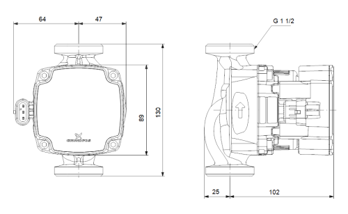 Pompa obiegowa GRUNDFOS ALPHA1 25-40 korpus 130 mm 93094214s.png