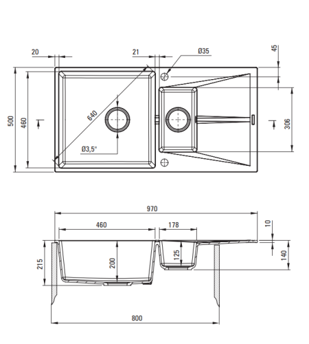 Zlewozmywak  DEANTE CORIO 97x50cm grafit ZRC 2513.png