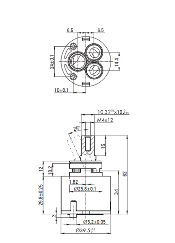 Głowica ceramiczna DEANTE 40mm niska XDC00GNZC.png
