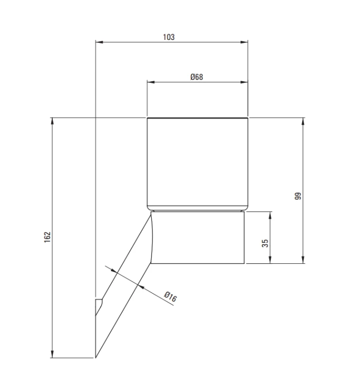 Kubek  DEANTE SILIA złoty szczotkowany ADI R911.png