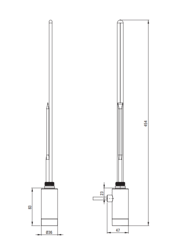 Grzałka DEANTE SILIA 600W titanium mat AGI D601.png