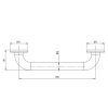 Uchwyt ścienny DEANTE LEHNEN CONCEPT PRO 30cm stal polerowana  NIL 041A.png