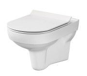 Miska wisząca CERSANIT CITY CleanOn z deską wolnoopadającą slim, biały K701-143