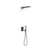 Zestaw prysznicowy TRES THERM-BOX z deszczownicą czarny mat 21135005NM