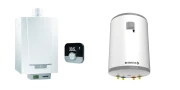 Pakiet kocioł gazowy DE DIETRICH MCR3 EVO 24T kondensacyjny 1-funkcyjny z zasobnikiem AQUAVIE 100L i sterownikiem SMART TC WIFI 7716670100AQV+7691375