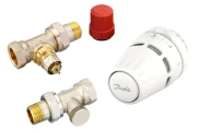 Zestaw termostatyczny DANFOSS REGUS prosty z głowicą i nakrętką 015G5304