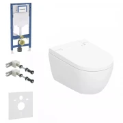 Zestaw GEBERIT: stelaż WC SIGMA + toaleta myjąca ALBA + wsporniki 260127290