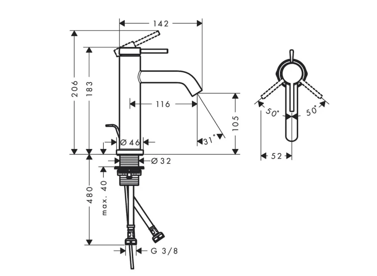 hansgrohe-Tecturis-S-110-bateria-umywalkowa-EcoSmart-z-kompletem-odplywowym-czarny-mat-73310670-rysunek.jpg