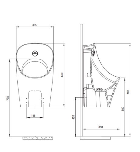 Pisuar DEANTE ROUND biały CGR 6P4W.png