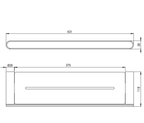 Półka DEANTE ROUND titanium ADR D511.png