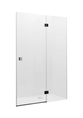 Drzwi prysznicowe ROCA METROPOLIS 90cm, z polem stałym, H=195cm, MaxiClean, chrom AMP3409012M