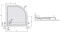 Brodzik półokrągły SANPLAST FREE LINE  90x90x5cm, biały eurowhite 615040143001000