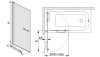 Parawan nawannowy SANPLAST PRESTIGE III KW/PRIII 80cm , szkło W0, srebrny matowy 600073103039401
