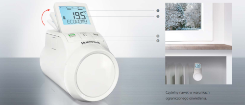 Głowica termostatyczna HONEYWELL THERA PRO elektroniczna, programowalna HR90EE