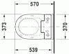 Miska wisząca WC DURAVIT Me by Starck 57cm, do Sensowash, biała 2528590000