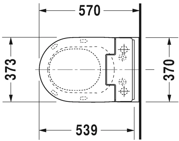 Miska wisząca WC DURAVIT Me by Starck 57cm, do Sensowash, biała 2528590000