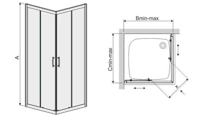 Kabina prysznicowa SANPLAST KN/TX5b 100 szkło W15, biała, GlassProtekt 600271024001231