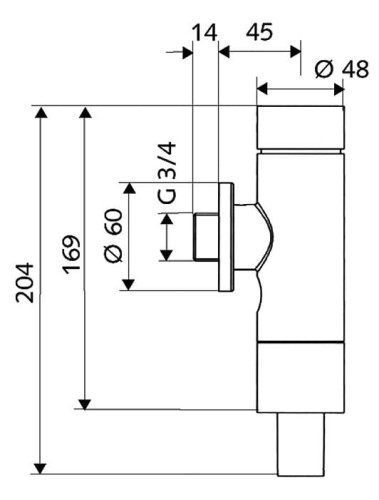 Zawór spłukujący do WC SCHELL SCHELLOMAT BASIC 3/4", chrom 022470699