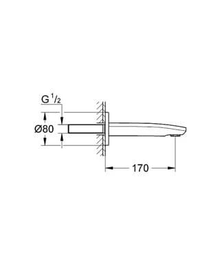 Wylewka wannowa GROHE EUROSTYLE COSMOPOLITAN 17cm, chrom 13276002