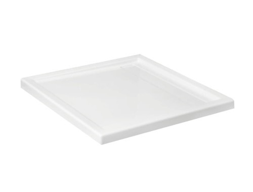 Brodzik kwadratowy SCHEDPOL CAMPARO 90x6,5cm, z odpływem liniowym, biały 3.081