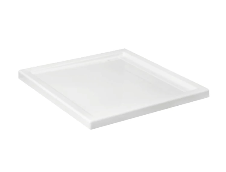 Brodzik kwadratowy SCHEDPOL CAMPARO 90x6,5cm, z odpływem liniowym, biały 3.081