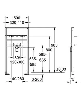 RAPID-SL-GROHE-do-umywalki-bez-wsporników-100-cm-38541000