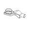 Kolano odpływowe (syfon) TECE niskie 54mm 0.48l/s 650004