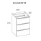 Komoda LOFTY 50x49cm, wisząca 3S, biała 167030