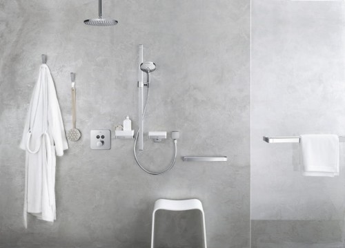Głowica prysznicowa HANSGROHE fi240 z funkcją czyszczącą Rubit, przegub kulowy, chrom 28494000