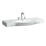 Umywalka LAUFEN PALACE 120x51, z relingiem na ręcznik, z 3 otworami, biała H8127040001081