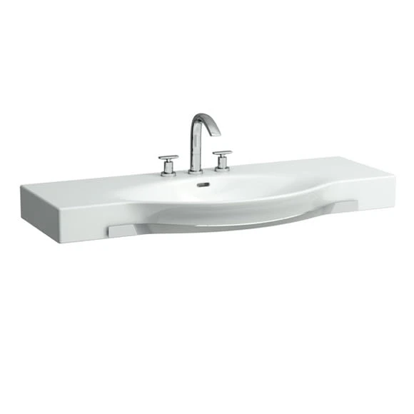 Umywalka LAUFEN PALACE 120x51, z relingiem na ręcznik, z 3 otworami, biała H8127040001081